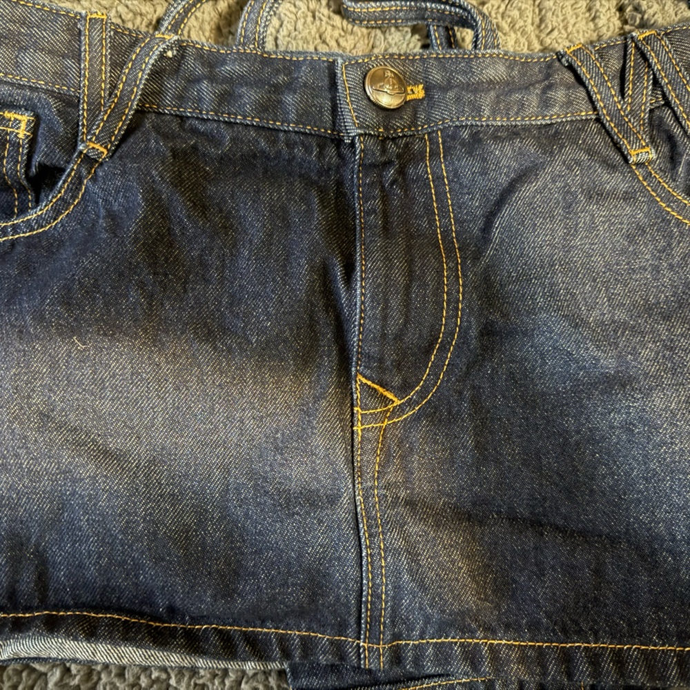 Vivienne Westwood Cut-out Denim Mini Skirt